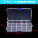 Removable Grid Plastic 15 Slots Box Organizer for Jewelry Earring Fishing Hook Small Accessories, 15 Slots (Purple+Blue), 15 Slots (Baby Blue+Blue), 15 Slots (White+Blue), 15 Slots (White+Pink)