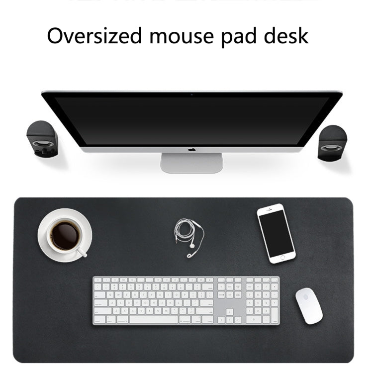 Multifunction Business Double Sided PU Leather Mouse Pad Keyboard Pad Table Mat Computer Desk Mat, Size: 120 x 60cm, Size: 120 x 60cm(Silver Grey), Size: 120 x 60cm(Black Red), Size: 120 x 60cm, Size: 120 x 60cm(Green + Silver)                         ...