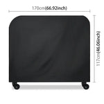 Anti-UV Waterproof Dust-proof 210D Oxford Cloth Folding BBQ Protective Cover Outdoor Gas Charcoal Electric Barbeque Grill Cover, Size: 170*61*117cm(Black), Size: 170*61*117cm