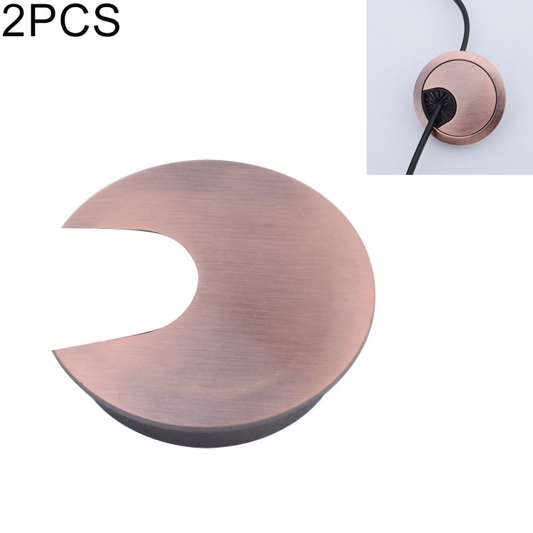 2 PCS Desk Computer Desktop Zinc Alloy Round Threading Box Hole Cover, Hole Diameter: 35mm (Bright Gold), 35mm Bright Gold, 35mm Green Bronze, 35mm Red Bronze, 35mm Matte Black, 35mm Matte Silver, 35mm Brushed Steel
