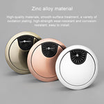 2 PCS Desk Computer Desktop Zinc Alloy Round Threading Box Hole Cover, Hole Diameter: 50mm (Bright Gold), 50mm