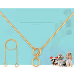 Pet Collars Pet Neck Strap Dog Neckband Snake Chain Dog Chain  Solid  Metal Chain Dog Collar，Length:50cm, 50cm