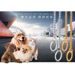 Pet Collars Pet Neck Strap Dog Neckband Snake Chain Dog Chain  Solid  Metal Chain Dog Collar，Length:50cm, 50cm