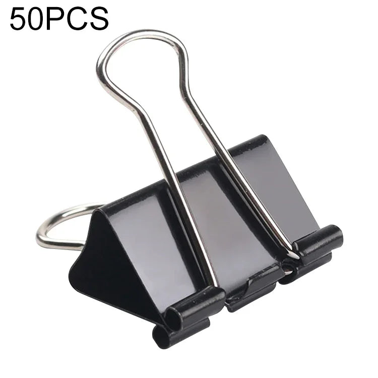 50PCS 32mm Black Metal Clip Notes Letter Paper Clip Office Bind, 50PCS / 32mm