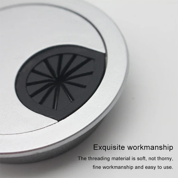 10 PCS Desk Computer Desktop Plastic Round Threading Box Hole Cover, Hole Diameter: 53mm, 53mm
