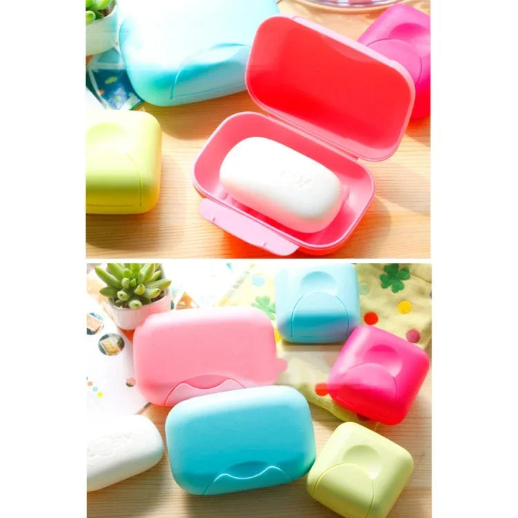 Home Travel Soap Box Lock Sealed Waterproof Leakproof Soap Holder Case with Cover Soap Dishes Container,Random Color Delivery,Large,Size:12x8x4cm, 12x8x4cm