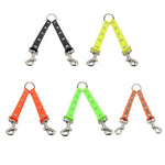 TPU Material Pet Dogs 2 in 1 Tangle-free Traction Rope Double Pet Dog Walking Leash, Length: 25 cm, 2 in 1 (Red)