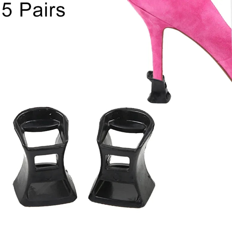 5 Pairs Hard Wearing Anti-slip PVC StoppersShoes High Heel Cover Protectors, Size: M ,Random Color Delivery, Size: M