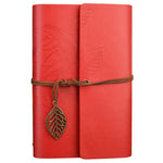 Creative Retro Autumn Leaves Pattern Loose-leaf Travel Diary Notebook, Size: M, M
