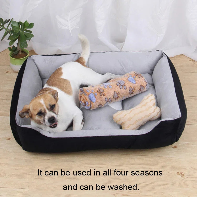Dog Bone Pattern Big Soft Warm Kennel Pet Dog Cat Mat Blanket, Size: XXS, 45×30×15cm, Size: XXS