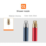 Portable Mini Refillable Glass Perfume Fine Mist Atomizers with Metallic Exterior, 5ml