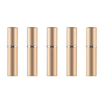 Portable Mini Refillable Glass Perfume Fine Mist Atomizers with Metallic Exterior, 5ml