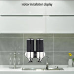 Hotel Shower Manual Dispenser Wall Mounted Washing Liquid Shampoo Soap Bottle, Capacity: 500ml, 500ml/Clear White