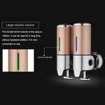 Hotel Shower Manual Dispenser Wall Mounted Washing Liquid Shampoo Soap Bottle, Capacity: 500ml, 500ml/Stainless Steel
