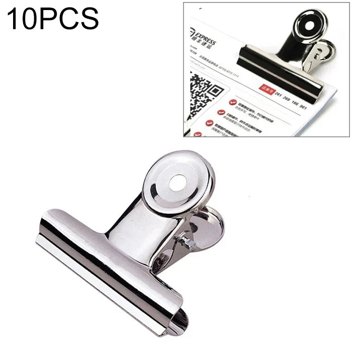 10pcs 63mm Silver Metal Stainless Steel Round Clip Notes Letter Paper Clip Office Bind Clip, 10PCS / 63mm