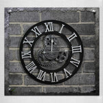 Originality American Industrial Style Wood Vintage Old Gear Wall Clock, Diameter: 50cm, Rome Number 50cm, Rome Number  50cm
