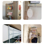 Multi-layer Fridge Storage Rack Side Shelf Sidewall Holder Multi-function Kitchen Organizer Household, Size: 25 x 9.5 x 62cm, 25 x 9.5 x 62cm
