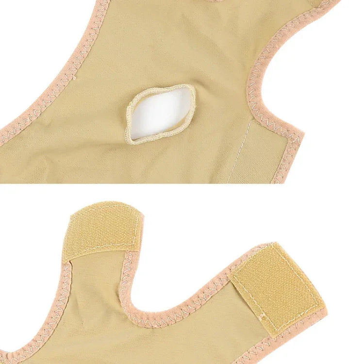 Lycra Flesh Color Breathable Skin Care And Lift Reduce Double Chin Mask Face Belt, Size: L, Size: L