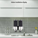 Dual Hotel Shower Manual Dispenser Wall Mounted Washing Liquid Shampoo Soap Bottle, Capacity: 1000ml, 1000ml/Stainless Steel