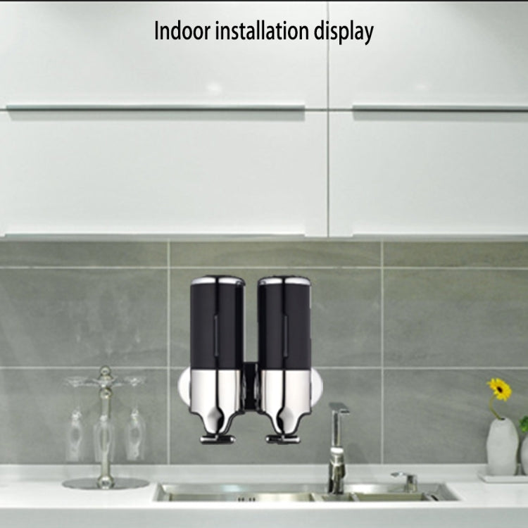 Dual Hotel Shower Manual Dispenser Wall Mounted Washing Liquid Shampoo Soap Bottle, Capacity: 1000ml, 1000ml/Stainless Steel