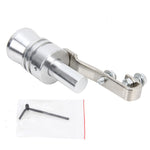 Universal Aluminum Turbo Sound Exhaust Muffler Pipe Whistle Car Simulator Whistler, Size: L, Size: L