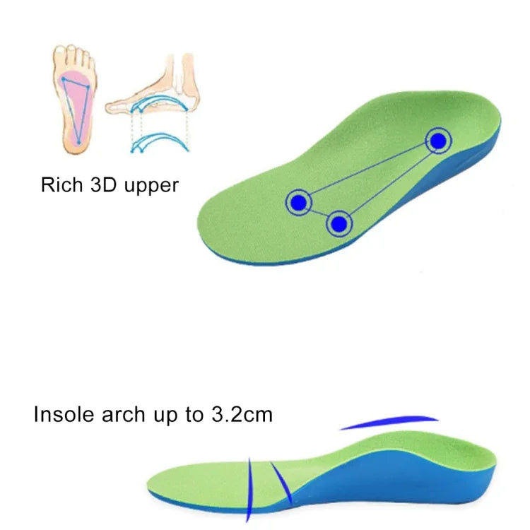 Children PU XO Leg Corrective Insole, Size: 22cm, Size: 22cm