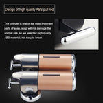 Triple Hotel Shower Manual Dispenser Wall Mounted Washing Liquid Shampoo Soap Bottle, Capacity: 1200ml, 1200ml/Transparent, 1200ml/White, 1200ml/Black, 1200ml/Gold, 1200ml/Red, 1200ml/Silver