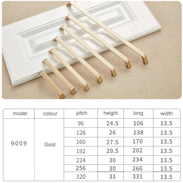 9009-192 Modern Simple Cabinet Door Handle Drawer Wardrobe Zinc Alloy Handle, 9009-192