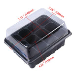 Seedling Tray Sprout Plate 12 Holes Nursery Pots Tray Lids Box For Gardening Bonsai Mini Greenhouse Nursery Plate, 12 Holes, 5pcs 12 Holes