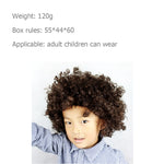 Colorful Wild-Curl Up Crown Party Cosplay Headwear Wavy Short Polyester Yarn Made Wigs For Adult And Child