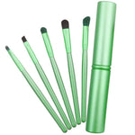 5 PCS Handle Eyes Makeup Brush Set with Aluminum Tube