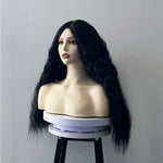 Corn Blanching Long Curly Hair Wig Headgear for Women