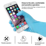 100pcs Blue Disposable Butyronitrile Gloves Housework Supplies, Size: L, Suitable for Palm Width: 9cm-10cm, New / Old Packing Box Random Delivery, Size: L