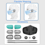 Silicone Protective Reusable PM2.5 KN95 Respirator Mask Replaceable Filter Antivirus Anti-fog Face Mask, Reusable PM2.5 KN95