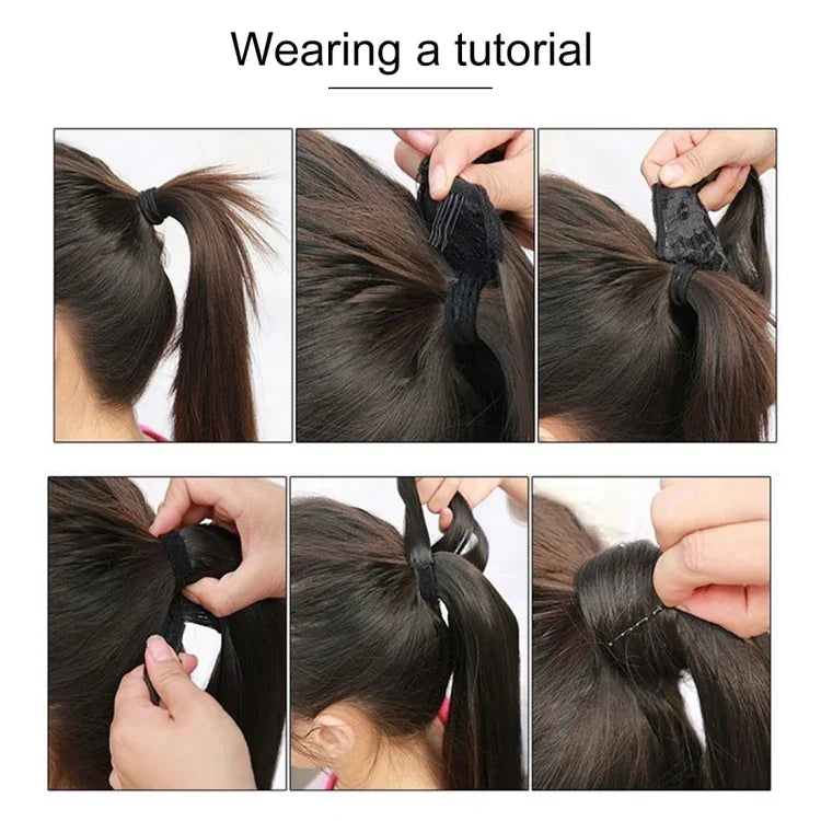 10# Invisible Seamless Bandage-style  Wig Long Straight Hair Wig Ponytail, 10#