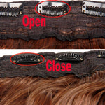 6H27H613# One-piece Seamless Five-clip Wig Long Straight Wig Piece, 6H27H613#