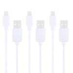 3 PCS HAWEEL 1m High Speed 8 pin to USB Sync and Charging Cable Kit for iPhone, iPad, 3pcs