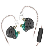 KZ ZSN Circle Iron Moving Iron Quad-core Wired Control In-ear Mega Bass HiFi Earphone with Microphone