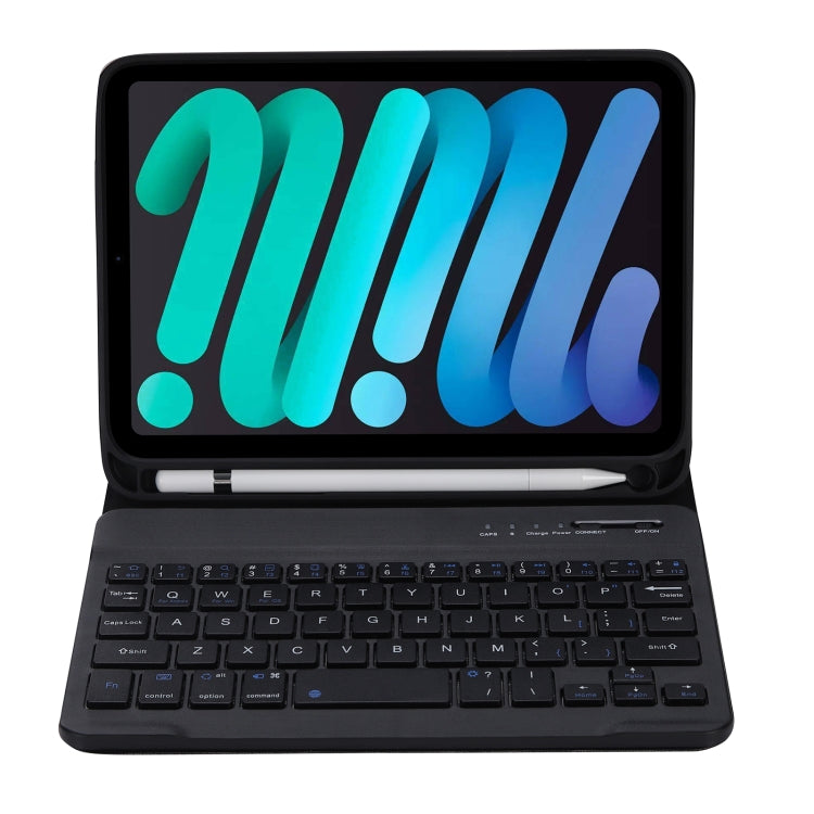 C06B Ultra-thin Candy Colors Bluetooth Keyboard Tablet Case for iPad mini 6 / mini 7 , with Stand & Pen Slot