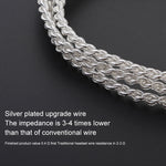 TRN Silver Plated Upgrade Cable Headphones Cable with A2DC Connection for TRN V10 V20 Earphone, A2DC