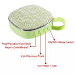 X25new Cloth Texture Square Portable Mini Bluetooth Speaker, Support Hands-free Call & TF Card & AUX, X25new Orange, X25new Green, X25new Grey, X25new Blue