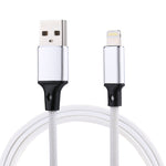1m 2A USB to 8 Pin Nylon Weave Style Data Sync Charging Cable, 8 Pin Pink, 8 Pin Blue, 8 Pin Red, 8 Pin White