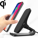 HAMTOD M5 15W Intelligent Dual Coil Design Qi Standard Holder Wireless Charger with Indicator Light, Support Fast Charging, M5 Silver, M5 Black