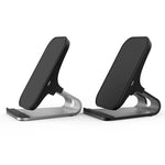 HAMTOD M5 15W Intelligent Dual Coil Design Qi Standard Holder Wireless Charger with Indicator Light, Support Fast Charging, M5 Silver, M5 Black