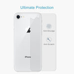 For iPhone 8 & 7 0.3mm 9H Surface Hardness 2.5D Curved Edge Explosion-proof Premium Tempered Glass Back Screen Protector, For 8 & 7