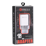 LZ-2117 18W QC3.0 3.1A USB Fast Charger, US Plug, US Plug