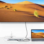 11 in 1 RJ45 + 87W PD + SD/TF + USBx3+ HDMI + VGA + 3.5mm AUX to Type-C HUB Adapter, 11 in 1
