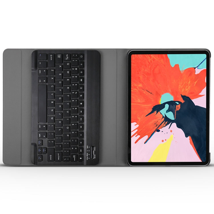Detachable Bluetooth Keyboard + Brushed Texture Horizontal Flip Leather Tablet Case with Holder for iPad Pro 11 inch (2018)