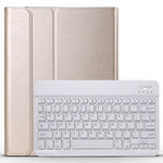 Detachable Bluetooth Keyboard + Brushed Texture Horizontal Flip Leather Tablet Case with Holder for iPad Pro 11 inch (2018)