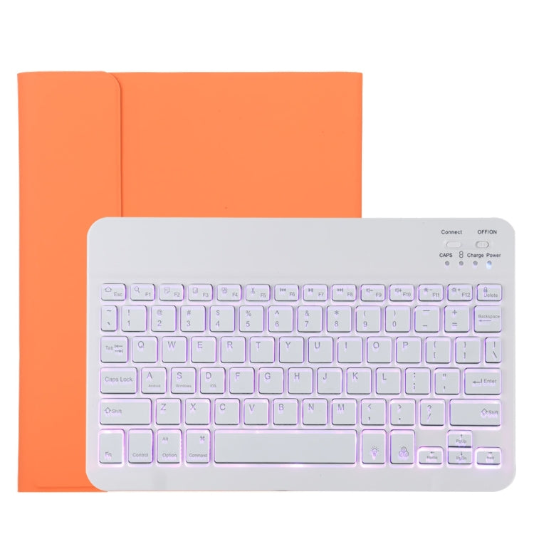 TG11BS Detachable Bluetooth White Keyboard Microfiber Leather Tablet Case for iPad Pro 11 inch (2020), with Backlight & Pen Slot & Holder, White Keyboard